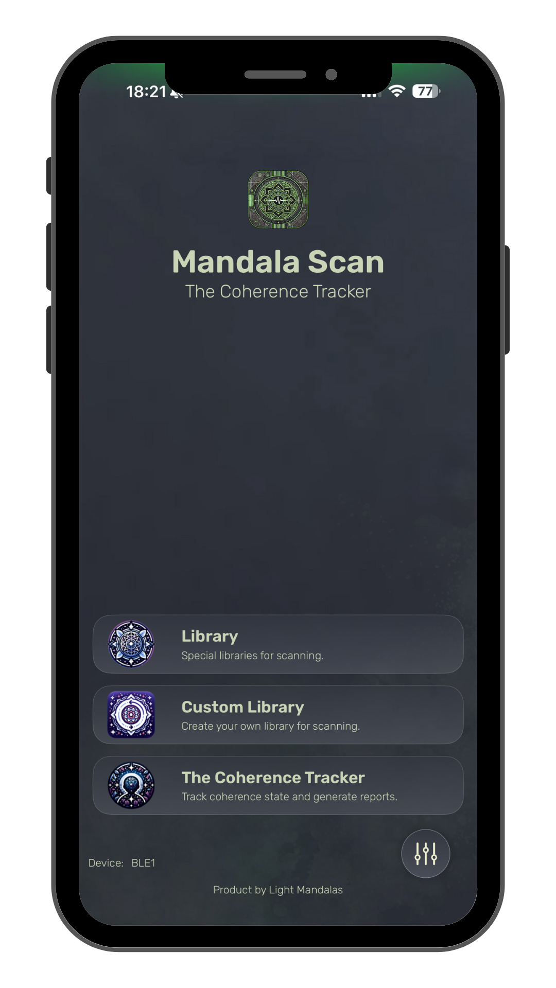 Mandala Scan companion application visual