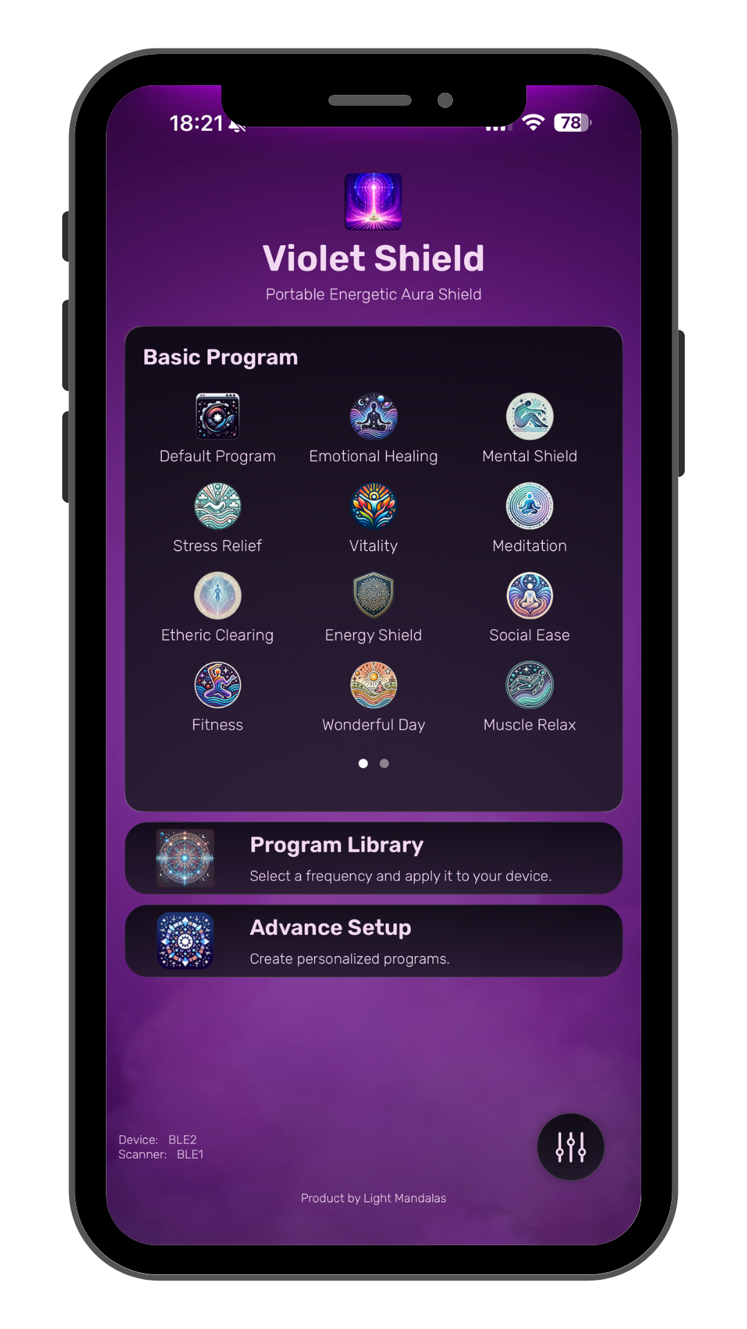 Violet Shield companion application visual