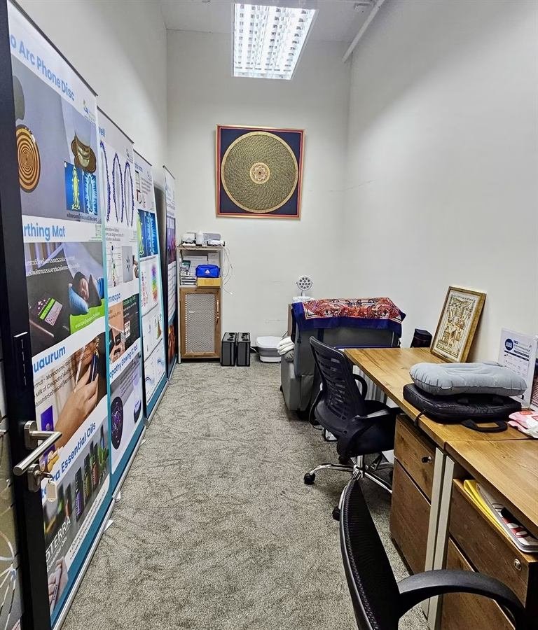 Wellness Healths consultation room with Light Mandalas wellness technology
