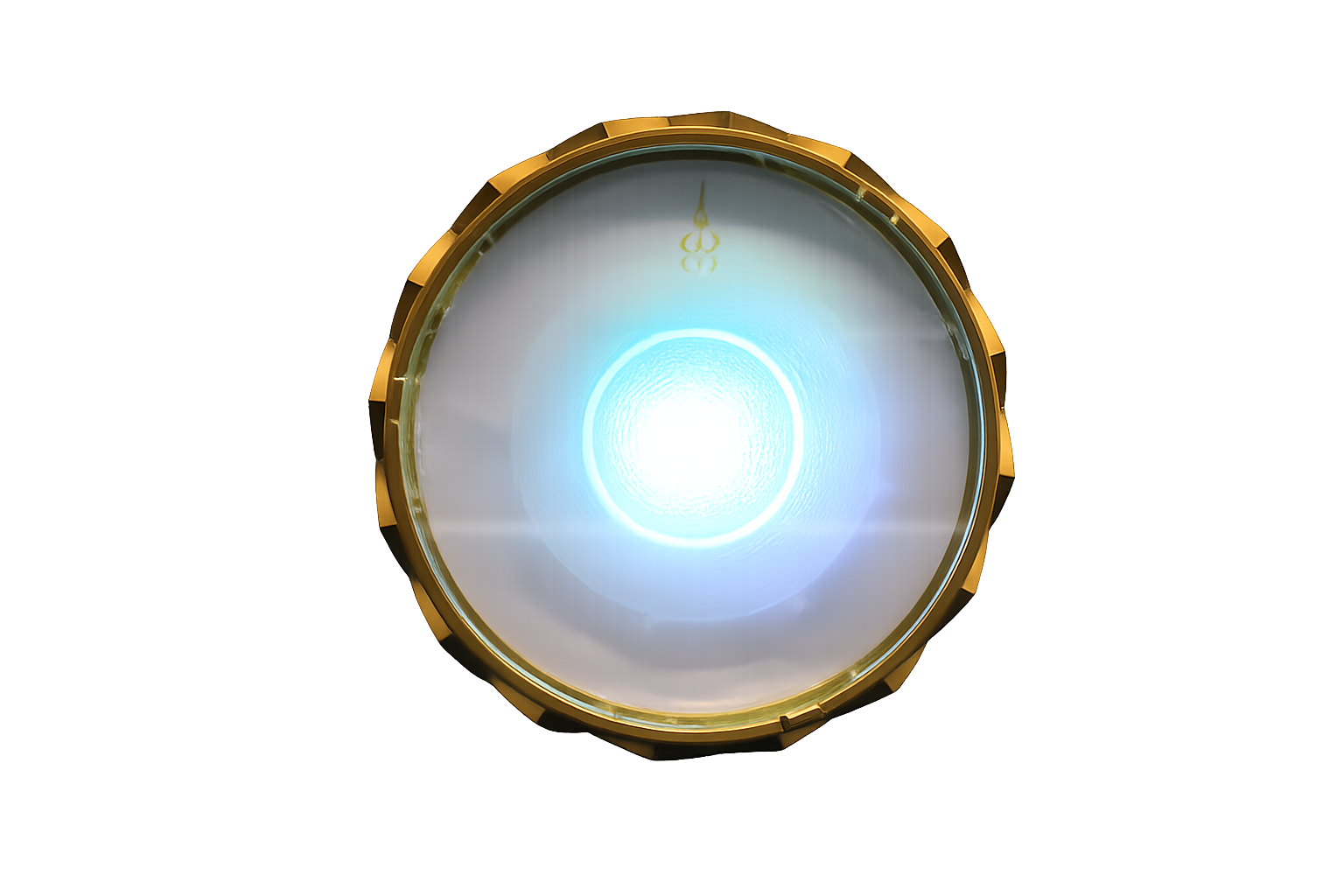 Light Mandalas Chakra and Element Activator with bright gold and blue light